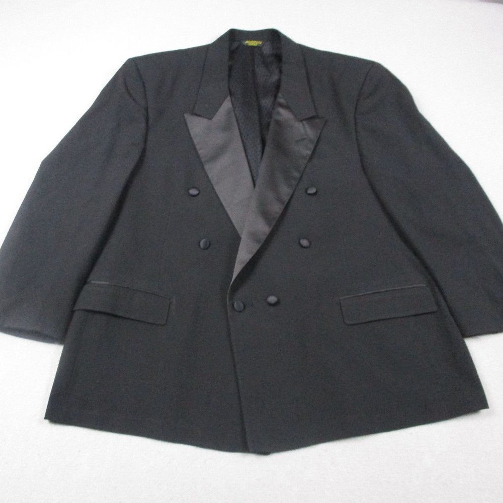 Vintage Christian Dior Monsieur Vintage Tuxedo Blazer Mens 50 Black Wool